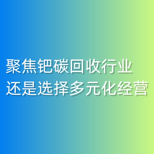 清輝鈀碳回收日記550，聚焦鈀碳回收行業(yè),還是選擇多元化經(jīng)營(yíng)